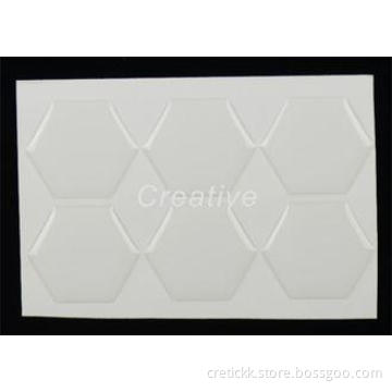 25.4mm Hexagon Shape Clear Epoxy Stickers Self Adhesive For